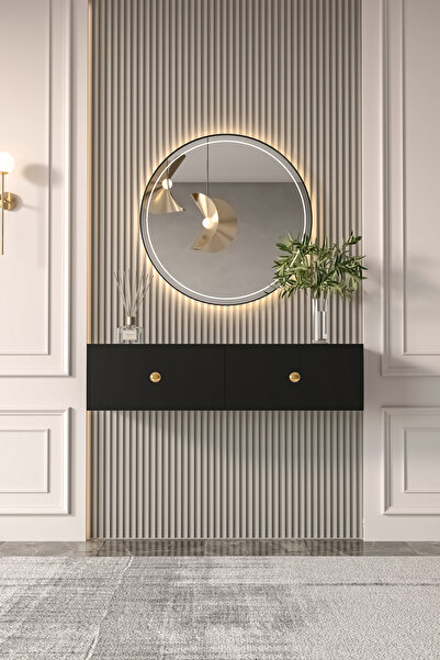 Givayo Mobilya Veta Dresuar Siyah Gold