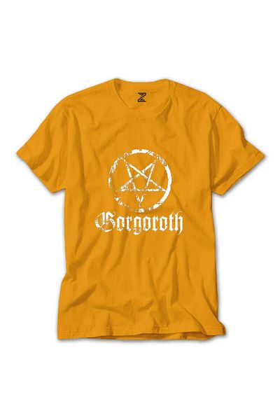 Z zepplin Κίτρινο T-shirt Gorgoroth Pentagram
