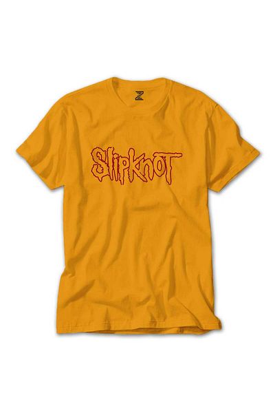Z zepplin Κίτρινο T-shirt Slipknot Text