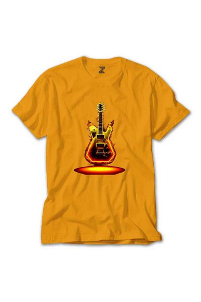 Z zepplin Μπλουζάκι Electro Guitar Fire Yellow