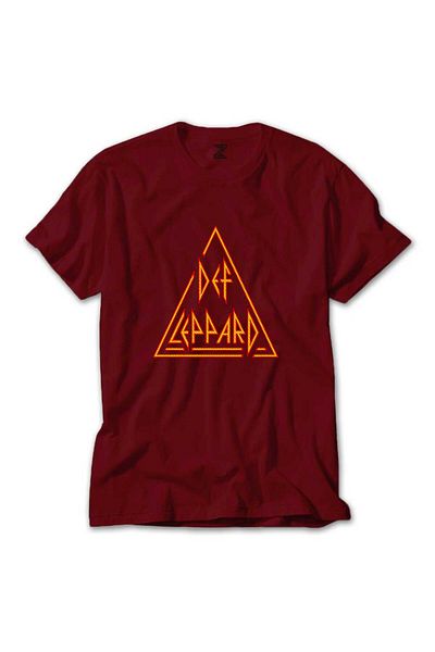 Z zepplin Κόκκινο T-shirt Def Leppard Logo 2
