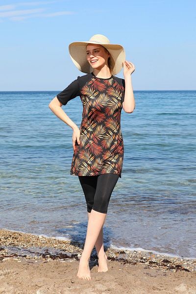 SEBOTEKS Garnili κοντομάνικο ημίκλειστο Hijab μαγιό 31305