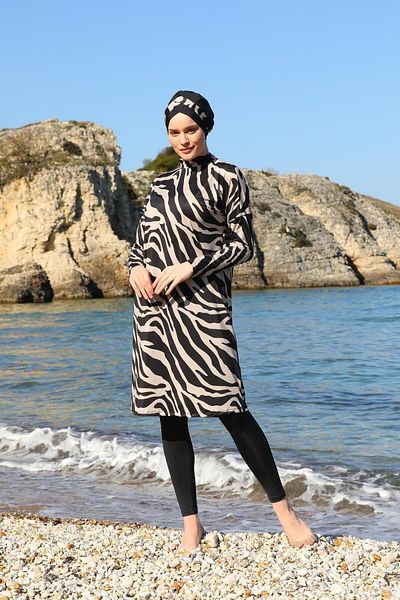 SEBOTEKS Υπερμεγέθης σχεδίασης Καλσόν κλειστό Hijab μαγιό 3380