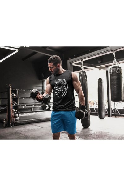 TREND ALİSSE Athlete Undershirt - Tiger Printed Sports Athlete Fitness Gym tank top