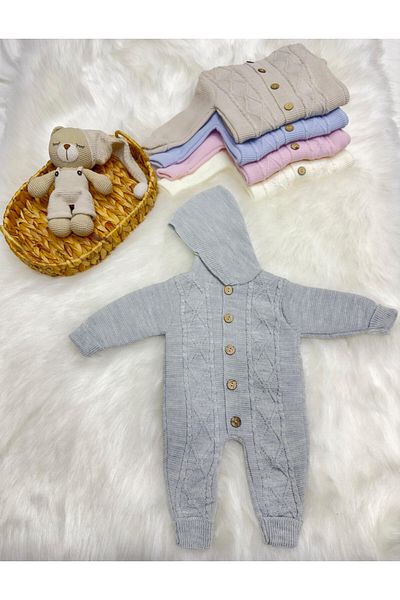 Home LITTELAND BAKLAVA KNITTED HOODED KNIT JUMPSUIT
