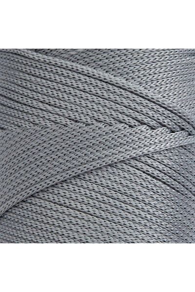 knitme Πολυεστέρας Μακραμέ 4 mm 200 Gr Πλεκτό Σχοινί Χεριού 8140 Γκρι