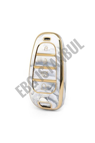 EBG İSTANBUL Hyundai 2021-22-23 Nou Tucson Santa Fe Husă pentru chei fără fulger Model MARFLE PATTERN