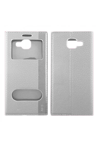 Nettech Samsung Galaxy A510 A5 2016 Uyumlu Pencereli Kapaklı Kılıf - Beyaz