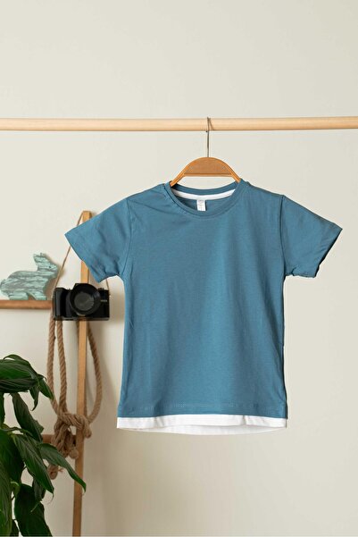 difa kids Fiú póló szegélyrel és részletekkel