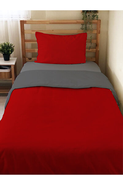 Evmila Set roșu simplu cu două fețe, fără cearșafuri Set cuvertură de pilota ...