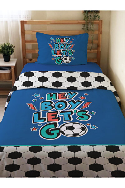 Evmila Double Sided Football Patterned Single Duvet Cover Set Without Sheets ...