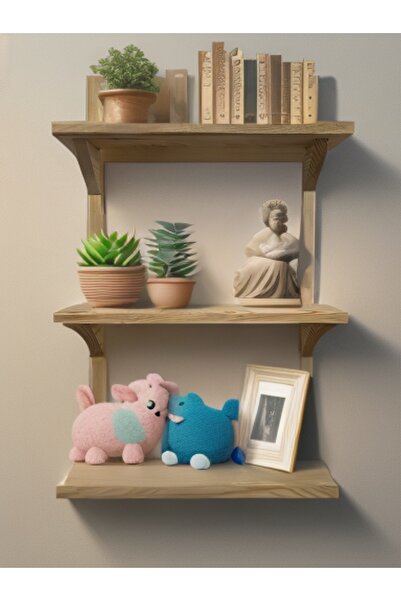 Üsküp Yapı dekoratif Doğal Ahşap Duvar Rafı