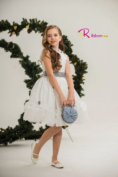 Ribbon kids Leather Jacket Roses Evening Belt Bag