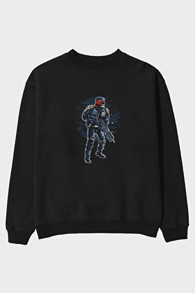 Ankhises Džemper Judge Skull Front Štampano crni Oversize kroj muški ženski o...
