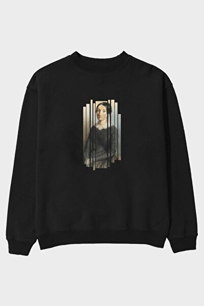 Ankhises Retro portret majica Štampano crna Oversize kroj muška ženska okrugl...