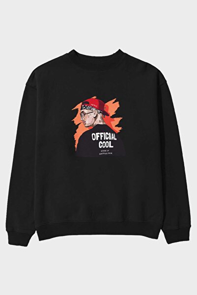 Ankhises Zvanična Cool Front Štampano crna Oversize kroj majica za muškarce i...