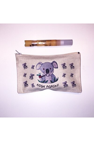 CÜZDAN HIGH AGAIN PİPOLU KOALA BEJ RENGİ ÇOK AMAÇLI KULLANIM 11X17 CM