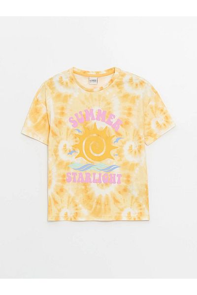 LC Waikiki LCW Kids Crew Neck Printed Short Sleeve Girls' T-Shirt and Leggings