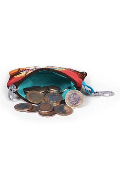 Coral High Unicorn Patterned Coin Bag