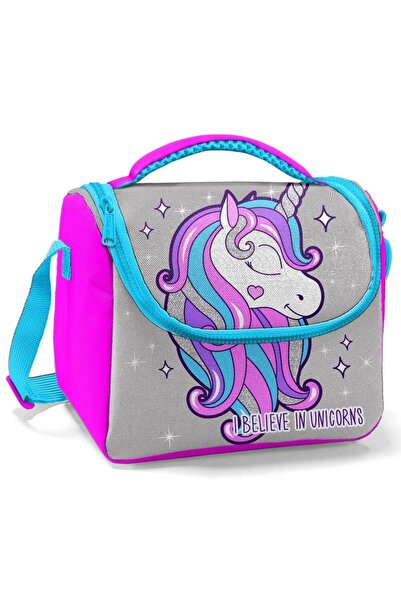 Coral High Gray Unicorn School BacKpacK and Lunchbox for Girls