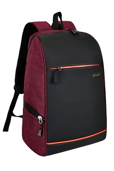 Puzmo WDL Bag Red Three Compartment Laptop Tablet Notebook Backpack (Hidden Pocket Suitcase with Hanger)