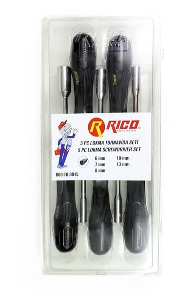 Rico Set de șurubelnițe cu mufă 5 buc