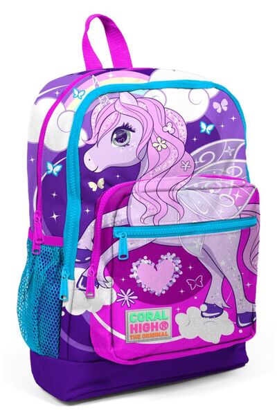 Coral High Mor-pembe Unicorn Baskılı Ilkokul Ve Günlük Sırt Çantası