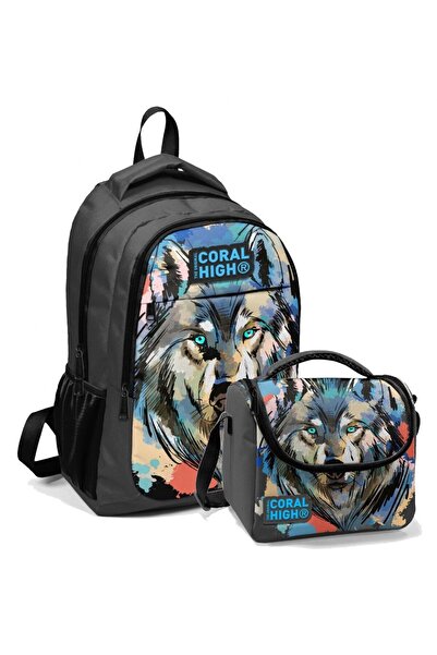 Coral High مجموعة حقيبة ظهر ومأكولات مدرسية من بلاك وولف