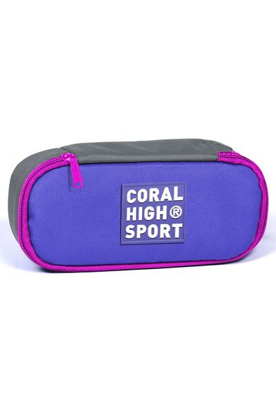 Coral High Sport Lavender ανοιχτό γκρι οβάλ τσάντα στυλό με εσωτερική θήκη