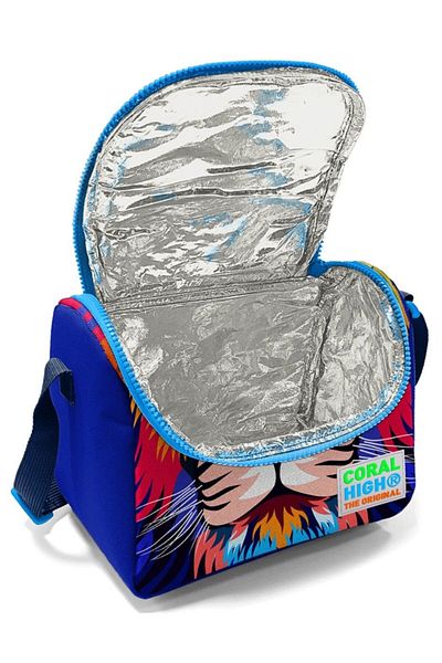 Coral High Set rucsac și geantă de prânz pentru școală Leu bleumarin