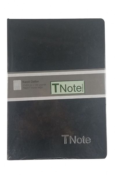 TNote دفتر ملاحظات أسود مقاس 17 × 24 سم