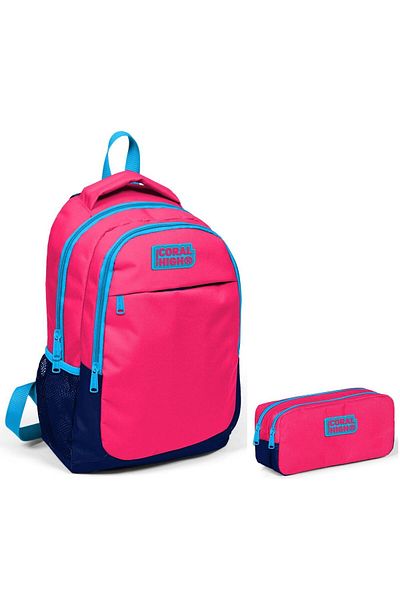Yaygan Çanta Set de geanți și suporturi pentru pix pentru fete Coral High Pomegranate Flower