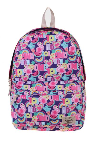 KAUKKO Nature Flamingo Omg з принтом Рюкзак для початкової та середньої школи