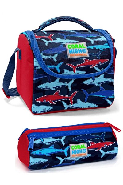 Coral High Dečački set za ishranu u mornarsko plavoj i crvenoj boji sa motivo...