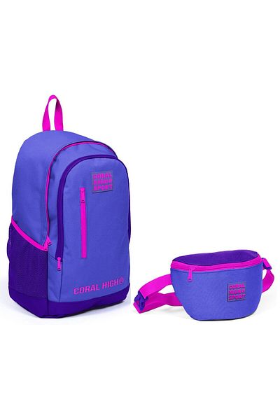 Coral High Set de genți sport lavandă violet pentru liceu