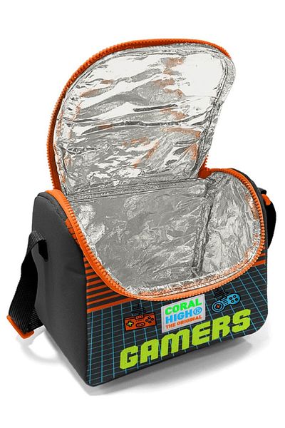 Coral High Primary School Lunch Box - Boy - Gray Red Gamers