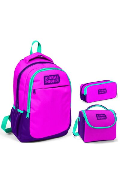 Coral High Рожево-фіолетовий набір шкільних рюкзаків