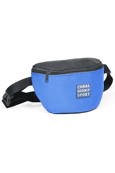Coral High Sport Black-a.blue Two Compartment Waist Bag