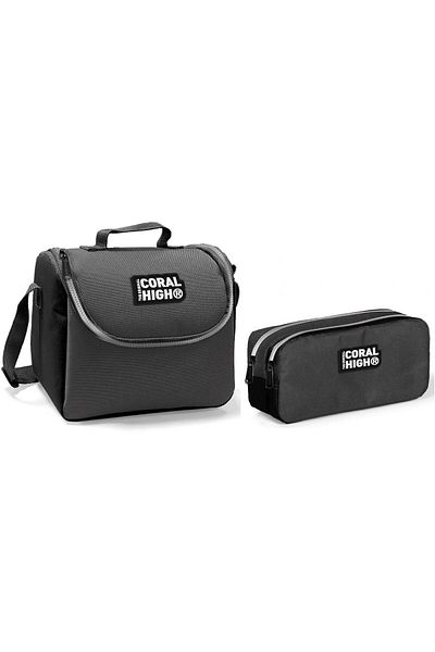 Yaygan Coral High Lunch Box and Pen Holder Set - Black - Gray - Boy