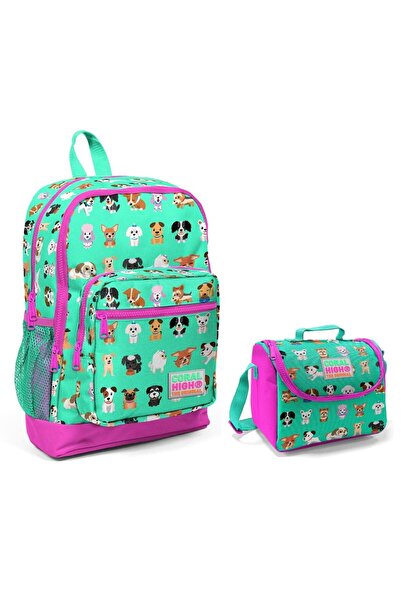 Coral High Симпатичні собаки з принтом, шкільний рюкзак для дівчаток та набір...