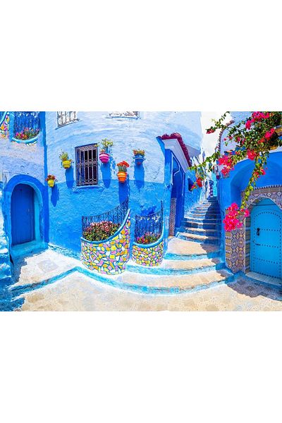 Enjoy Puzzle استمتع بألغاز 1000 قطعة - شارع فيروزي في المغرب