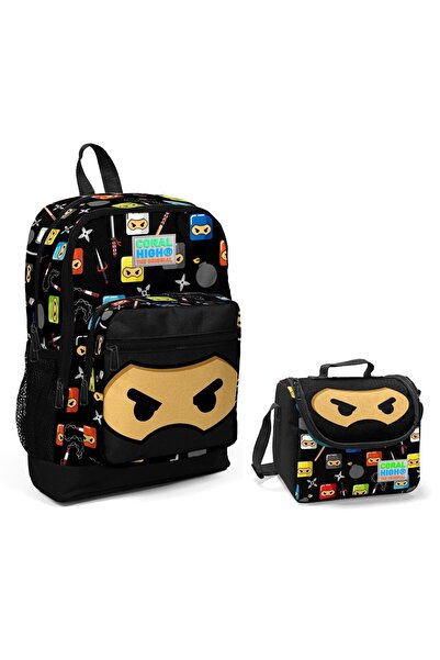 Coral High Ninja Baskılı Erkek Çocuk Ilkokul Çantası Ve Beslenme Seti