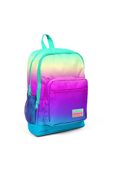 Coral High Colorful Girl's Primary School Backpack and Lunch Bag Set