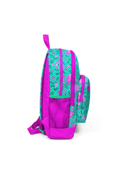 Coral High Geantă de școală și set de prânz pentru fete - Flamingo verde