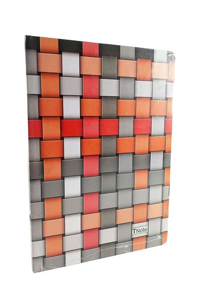 TNote Bloc de note cu 120 de coli acoperit cu copertă rigidă - roșu - 17x24 cm