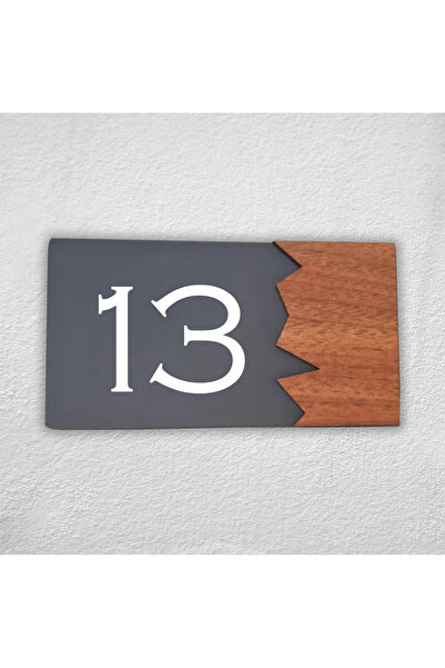 Dekokonsept WoodenSeri Yatay Pleksi Ahşap Detaylı Uv Baskılı Apartman Daire O...