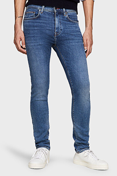 Tommy Hilfiger Streç Pamuklu Slim Fit Bleecker Jeans Erkek Kot Pantolon Mw0mw...