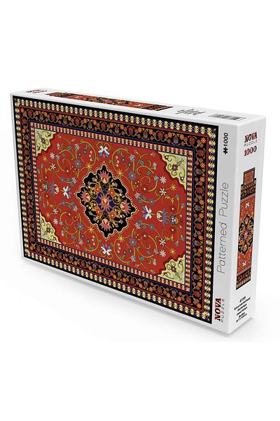 Nova Puzzle 1000 Piece Red Antique Carpet Patterned Puzzle