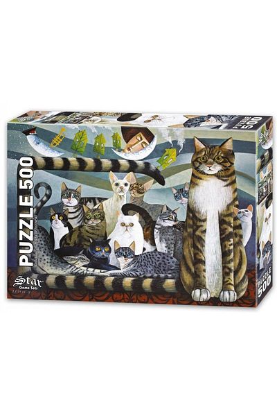 Star Puzzle 500 Piece Cat Family Puzzle