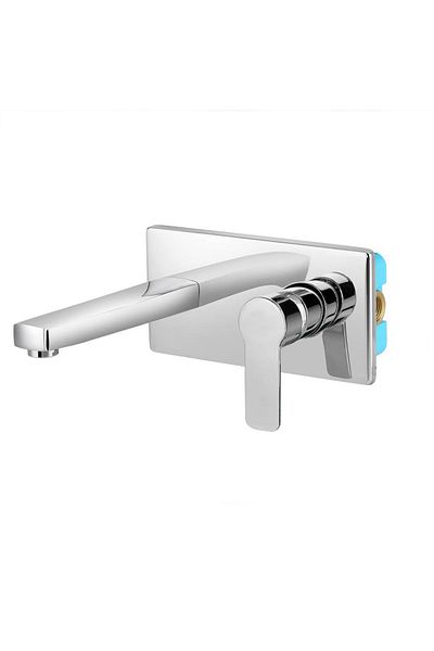 İSAOĞLU YAPI Built-in Sink Faucet Wall Fixture Built-in Faucet Silver Silver